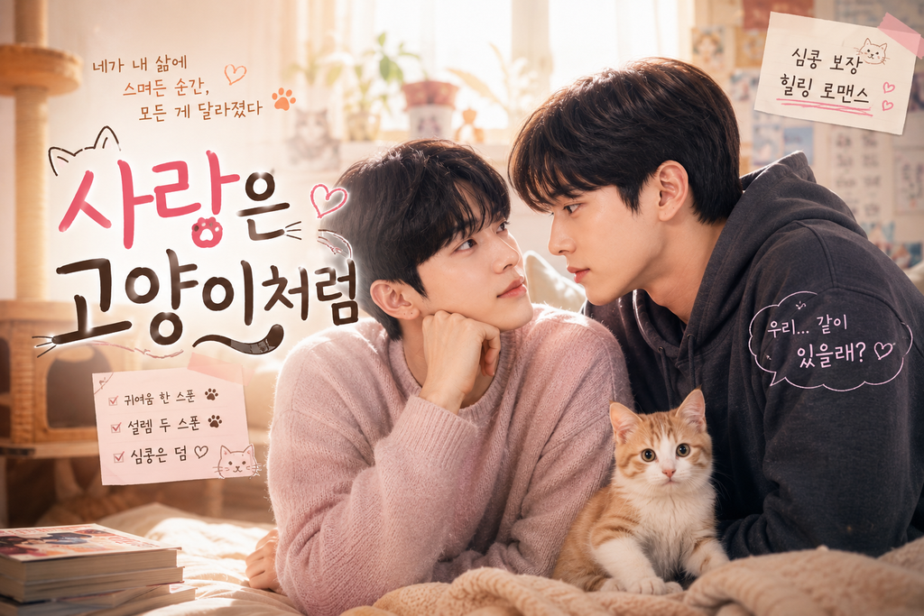 사랑은 고양이처럼→ 사랑은 고양이처럼은 동물을 싫어하는 스타를 왜 반려동물과 함께 생활하게 했나 ― 낯선 환경과 관계를 통해 변화하는 인물 1 image 29